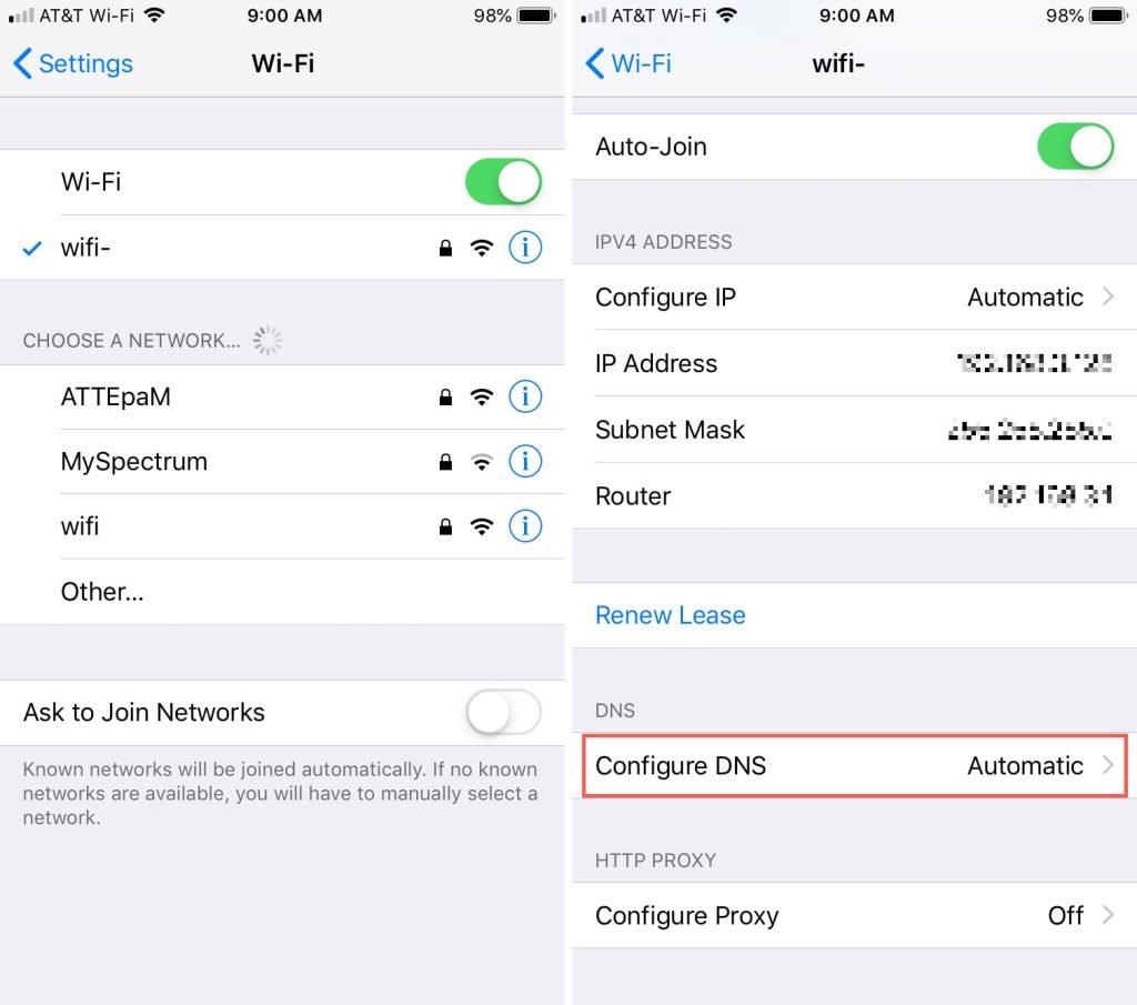 روش استفاده از DNS در iOS